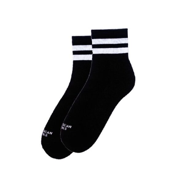 american socks black in black ankle high