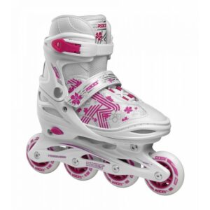 roces jokey 3 0 girl verstelbaar inline skate wit roze